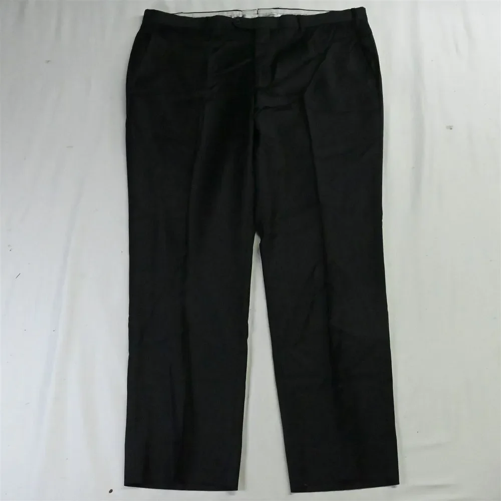 Santorelli 42 x 30 Black Romo Super 110s Loro Piana‎ Mens Dress Pants